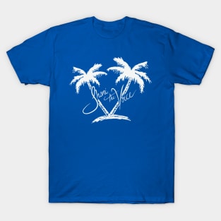 Jhoni The Voice "Twin Palms" White T-Shirt